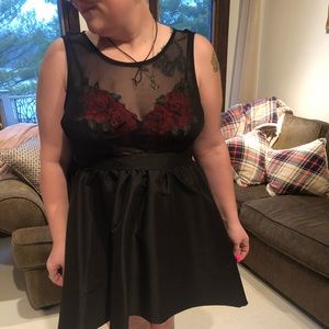 Pretty black rose dress